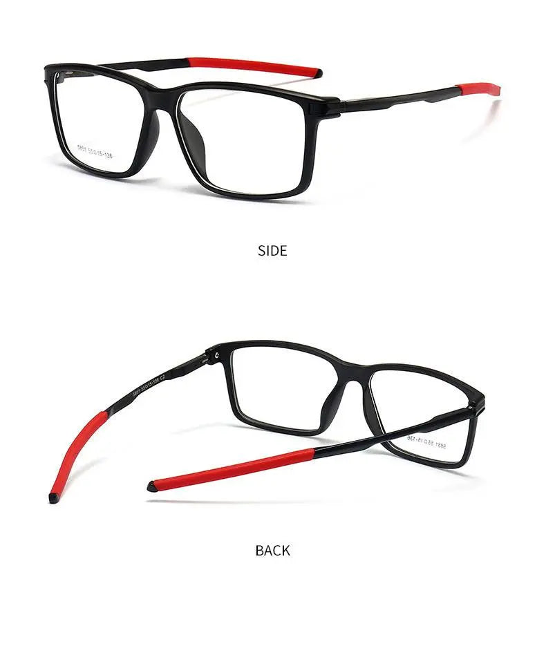 Men's Square Full Rim TR90 Sports Glasses 5851 — view 17 | Rx Spectacle
