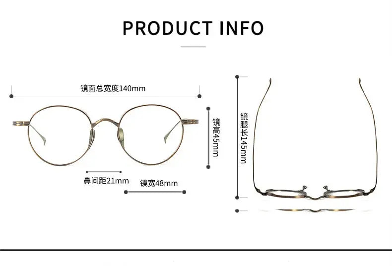 Unisex Round Full Rim Titanium Clip-On Prescription Glasses 396113 — view 2 | Rx Spectacle
