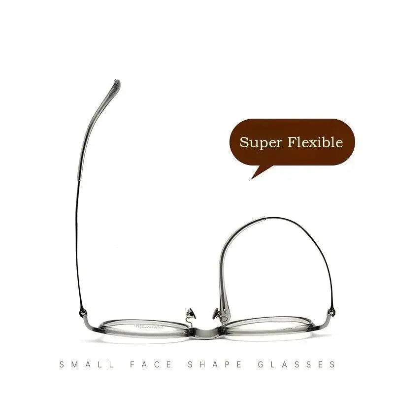 Unisex Round Full Rim Titanium Prescription Glasses L9108y — view 6 | Rx Spectacle