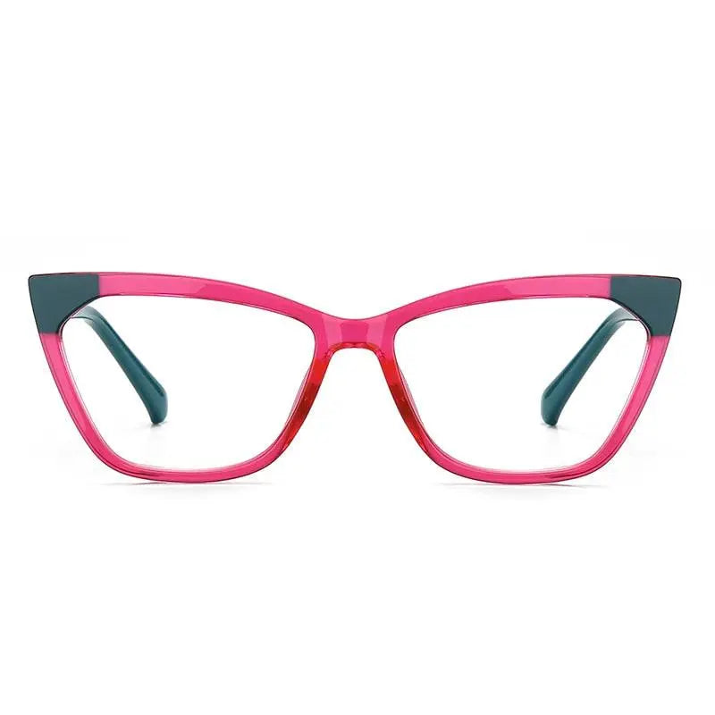 Women's Cat Eye Full Rim Titanium Prescription Glasses 2040 — view 9 | Rx Spectacle