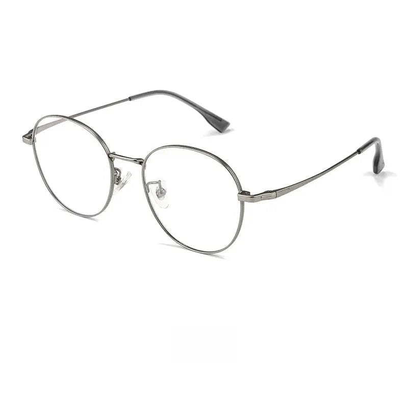 Women's Round Full Rim Titanium Prescription Glasses 88002 — view 4 | Rx Spectacle