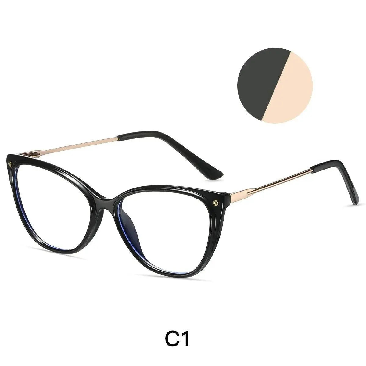Women's Cat Eye Full Rim TR90 Prescription Glasses 87008 — view 6 | Rx Spectacle