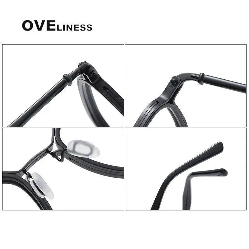 Unisex Round Full Rim Titanium Prescription Glasses 5865 — view 7 | Rx Spectacle