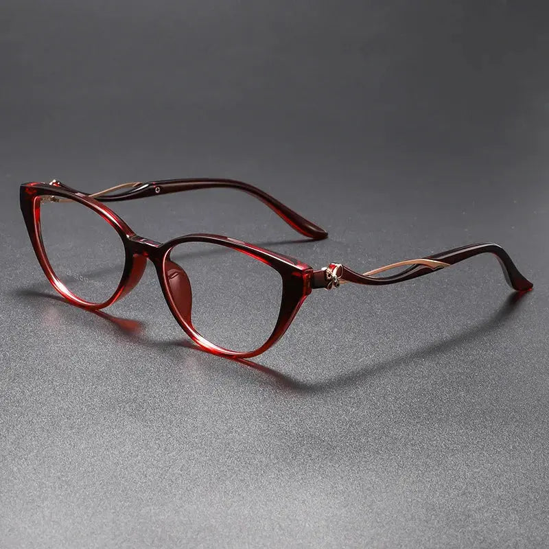 Women's Cat Eye Full Rim TR90 Prescription Glasses 726026 — view 7 | Rx Spectacle