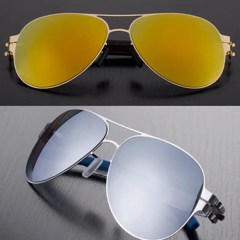 Unisex Oval Full Rim Stainless Steel Prescription Glasses 0132 — view 3 | Rx Spectacle