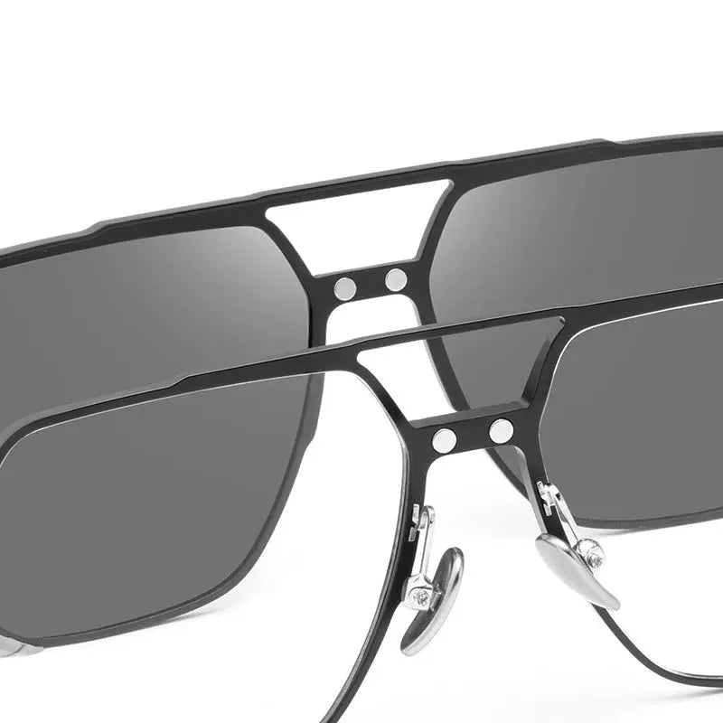 Unisex Square Full Rim Titanium Prescription Glasses 9906 — view 3 | Rx Spectacle