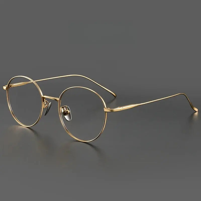 Women's Round Full Rim Titanium Prescription Glasses 71644 — view 4 | Rx Spectacle