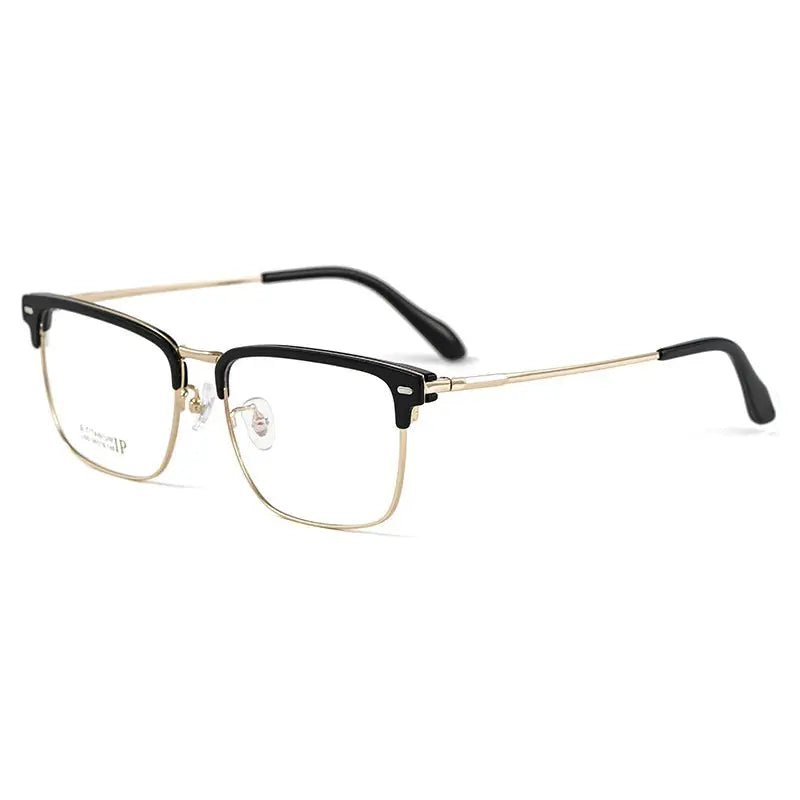 Men's Square Full Rim Titanium Prescription Glasses 232044 — view 1 | Rx Spectacle