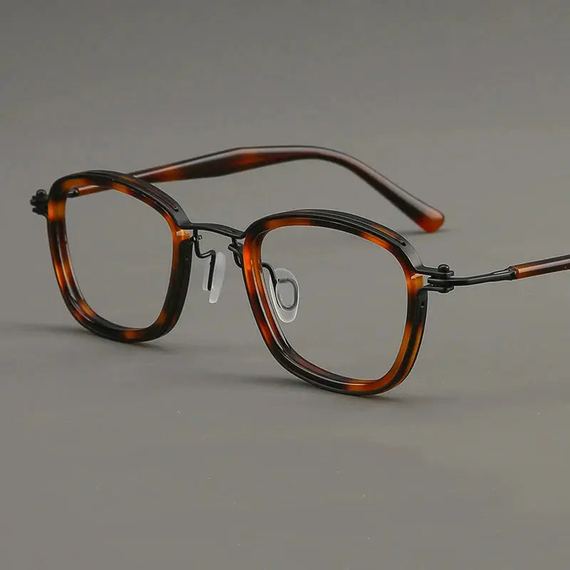 Unisex Polygon Full Rim Titanium Prescription Glasses 695861 — view 4 | Rx Spectacle