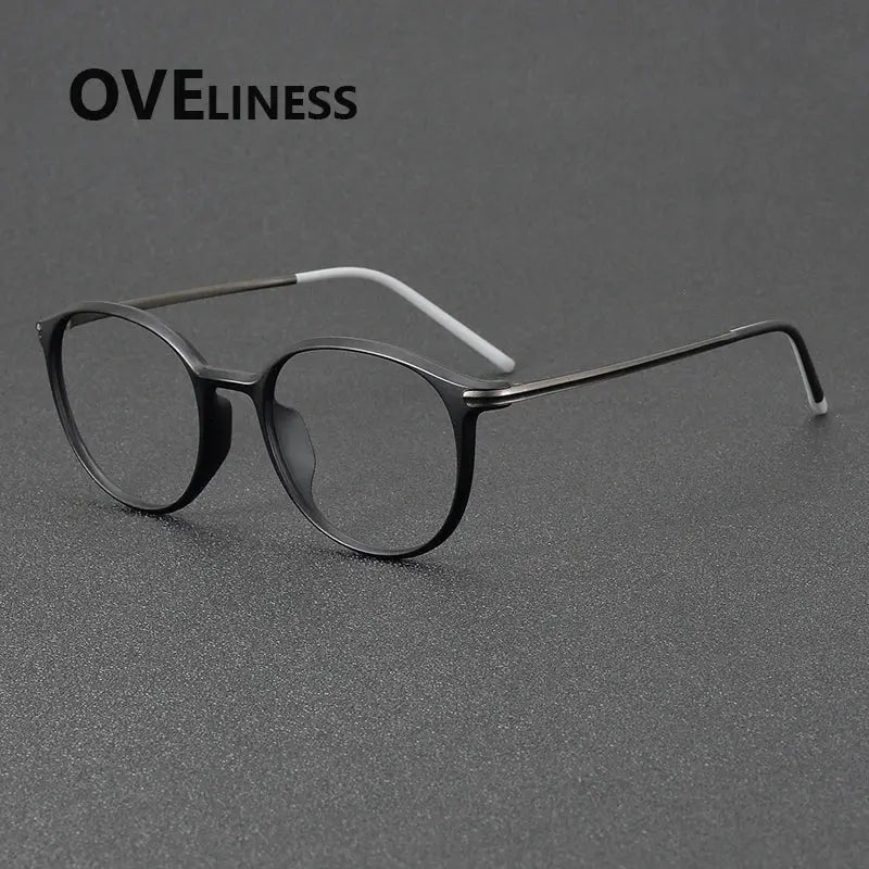 Women's Round Full Rim Titanium Prescription Glasses 72352 — view 7 | Rx Spectacle