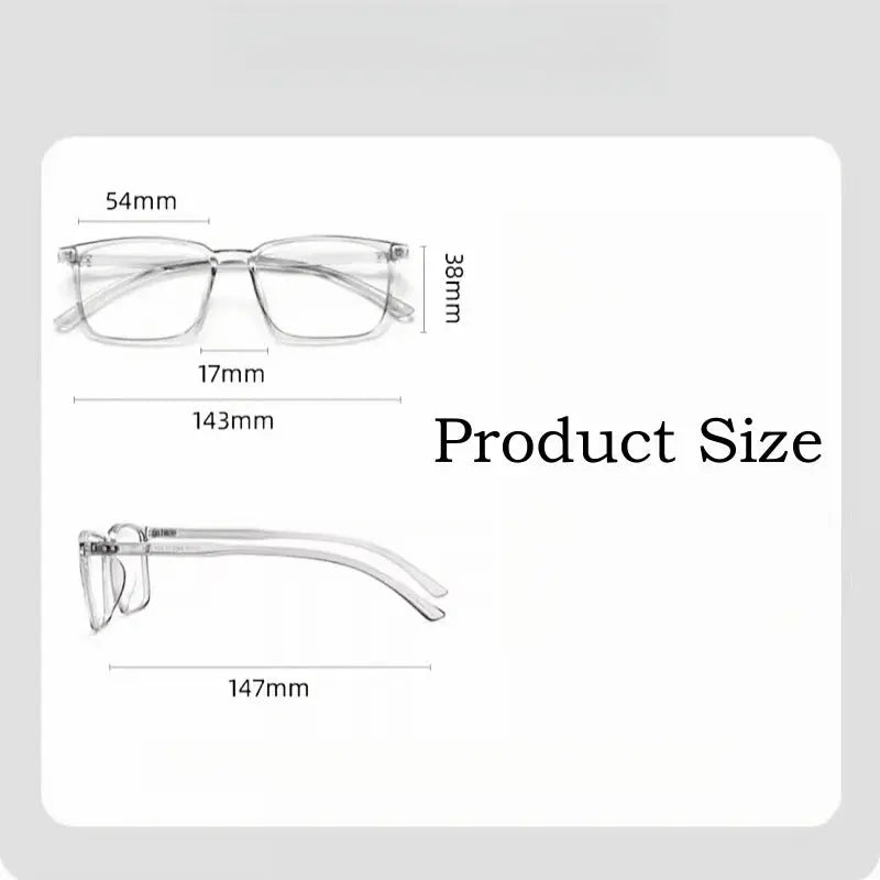 Unisex Square Full Rim TR90 Prescription Glasses Y1150 — view 3 | Rx Spectacle
