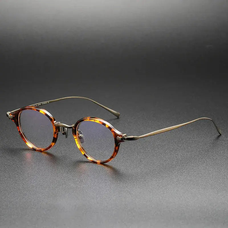 Unisex Oval Full Rim Titanium Prescription Glasses 34182 — view 5 | Rx Spectacle