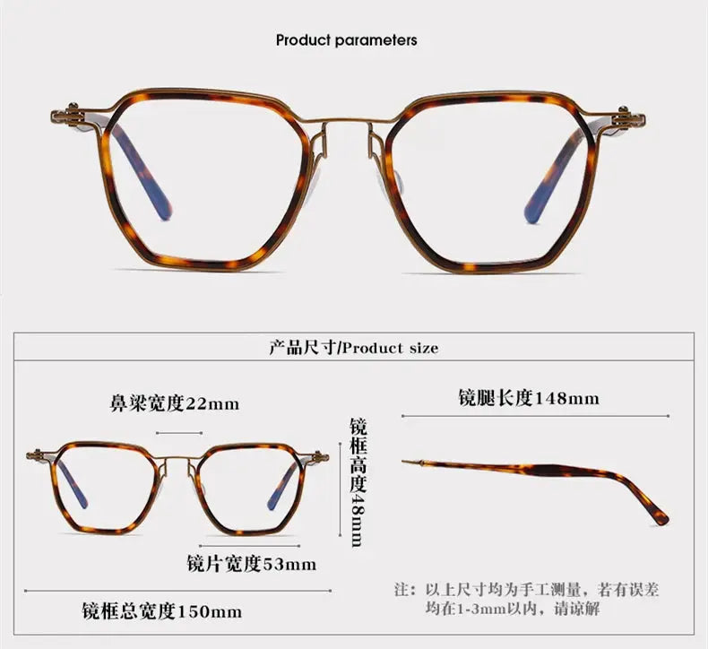 Men's Polygon Full Rim Titanium Prescription Glasses 458671 — view 2 | Rx Spectacle