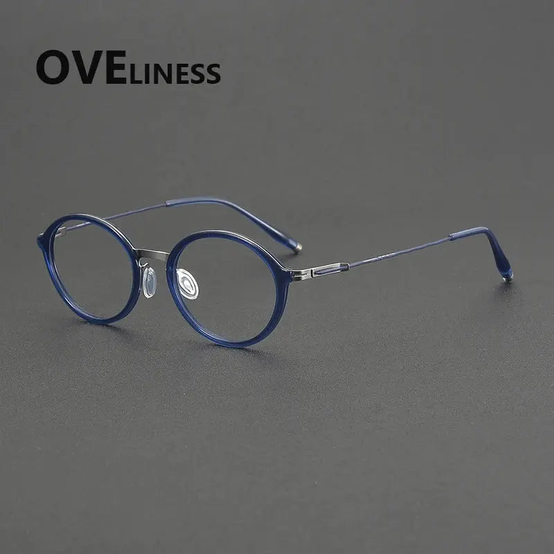 Women's Oval Full Rim Titanium Prescription Glasses 202515 — view 7 | Rx Spectacle