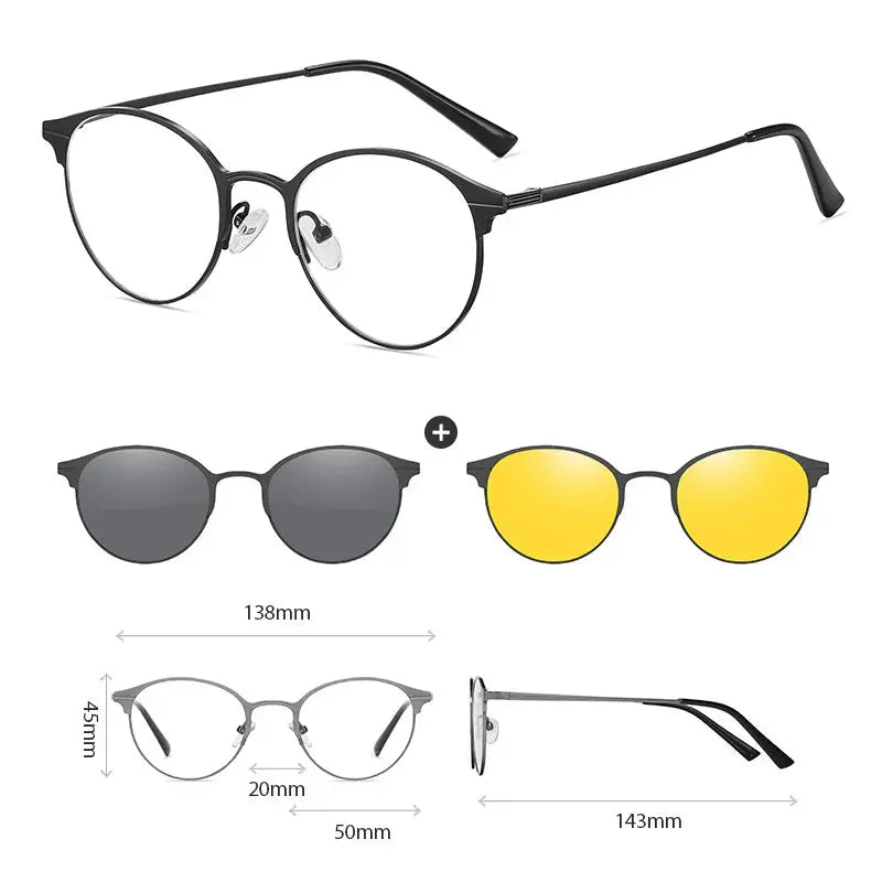 Women's Square Full Rim Titanium Prescription Glasses 414819 — view 16 | Rx Spectacle
