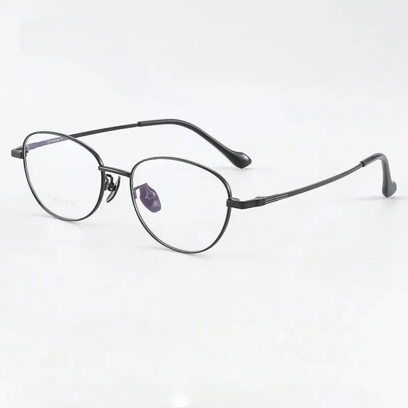 Women's Cat Eye Full Rim Alloy Prescription Glasses 33025 — view 4 | Rx Spectacle