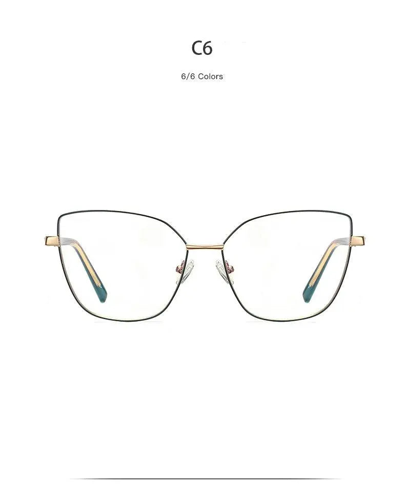 Women's Cat Eye Full Rim Titanium Prescription Glasses 3002 — view 29 | Rx Spectacle