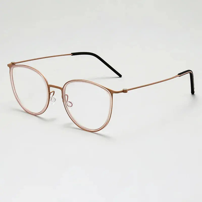 Women's Cat Eye Full Rim Titanium Prescription Glasses 635843 — view 3 | Rx Spectacle