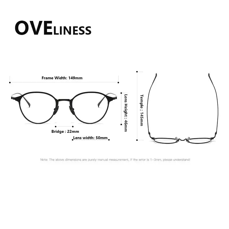 Men's Round Full Rim Titanium Prescription Glasses 642040 — view 2 | Rx Spectacle