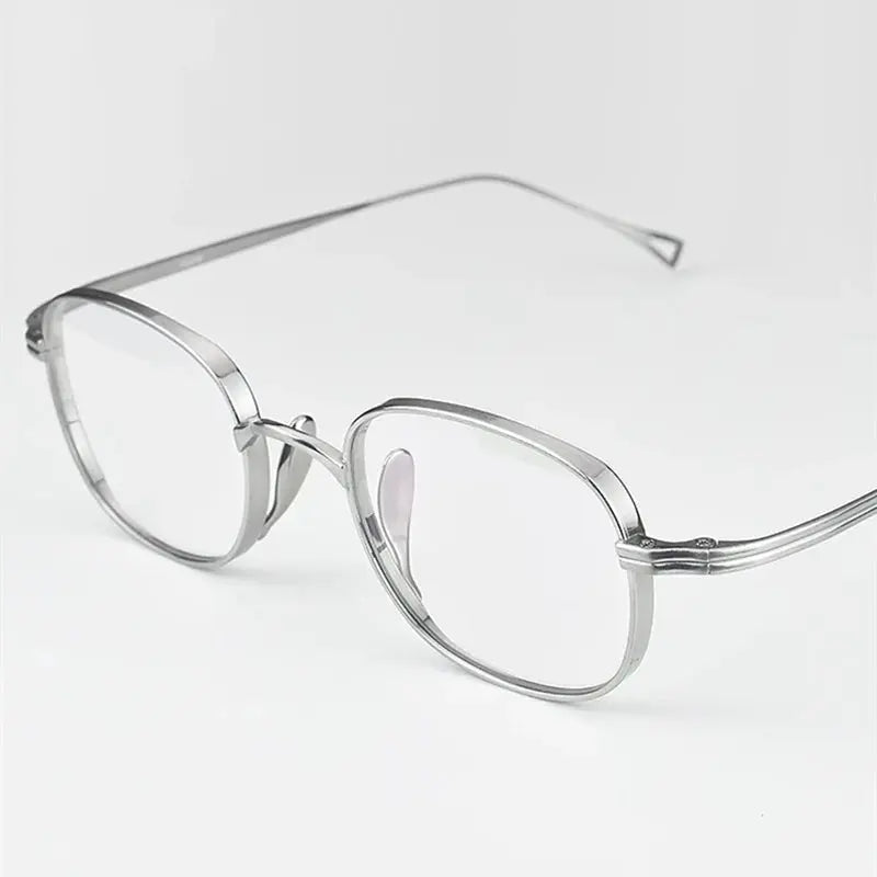 Unisex Square Full Rim Titanium Prescription Glasses 19114 — view 1 | Rx Spectacle