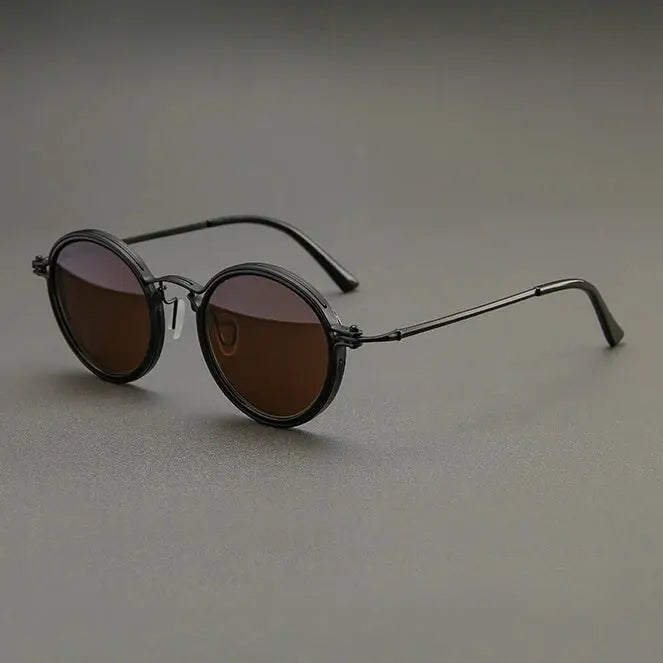 Men's Round Full Rim Titanium Prescription Glasses 45860 — view 10 | Rx Spectacle