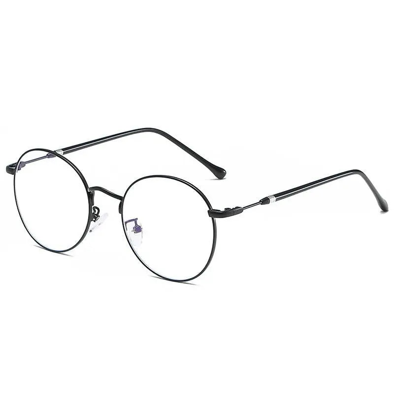 Unisex Round Full Rim Alloy Prescription Glasses 1912 — view 6 | Rx Spectacle