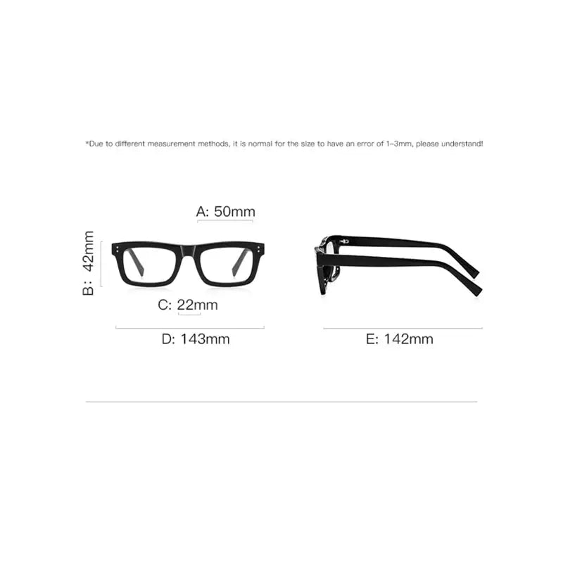 Unisex Square Full Rim TR90 Prescription Glasses 42193 — view 2 | Rx Spectacle