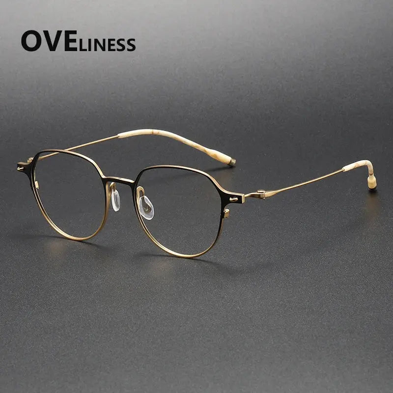 Women's Round Full Rim Titanium Prescription Glasses 22314 — view 7 | Rx Spectacle