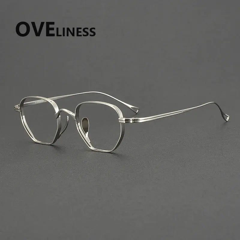 Men's Polygon Full Rim Titanium Prescription Glasses 29919 — view 4 | Rx Spectacle