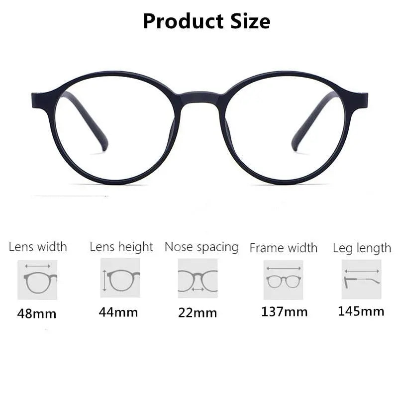 Unisex Round Full Rim Titanium Prescription Glasses Eyeglasses3050 — view 11 | Rx Spectacle