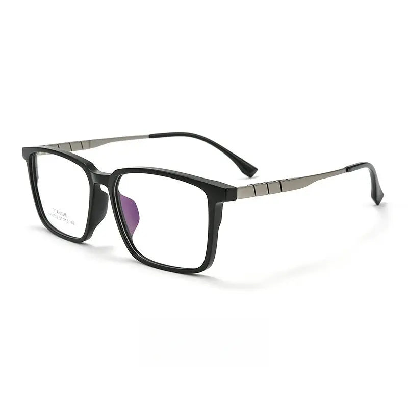 Men's Square Full Rim Titanium Oversized Prescription Glasses 61012 — view 6 | Rx Spectacle