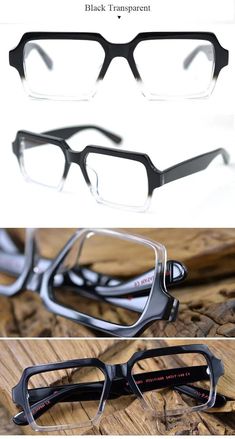 Men's Square Full Rim Acetate Oversized Prescription Glasses Ft2171099 — view 10 | Rx Spectacle