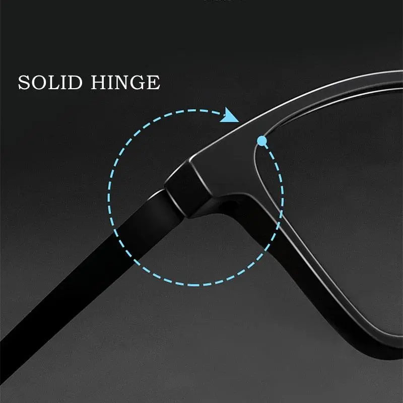 Men's Square Full Rim Titanium Prescription Glasses 9821 — view 9 | Rx Spectacle