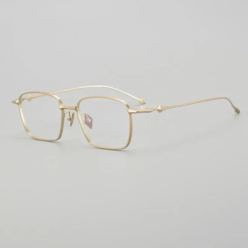 Unisex Irregular Full Rim Titanium Prescription Glasses 94147 — view 4 | Rx Spectacle