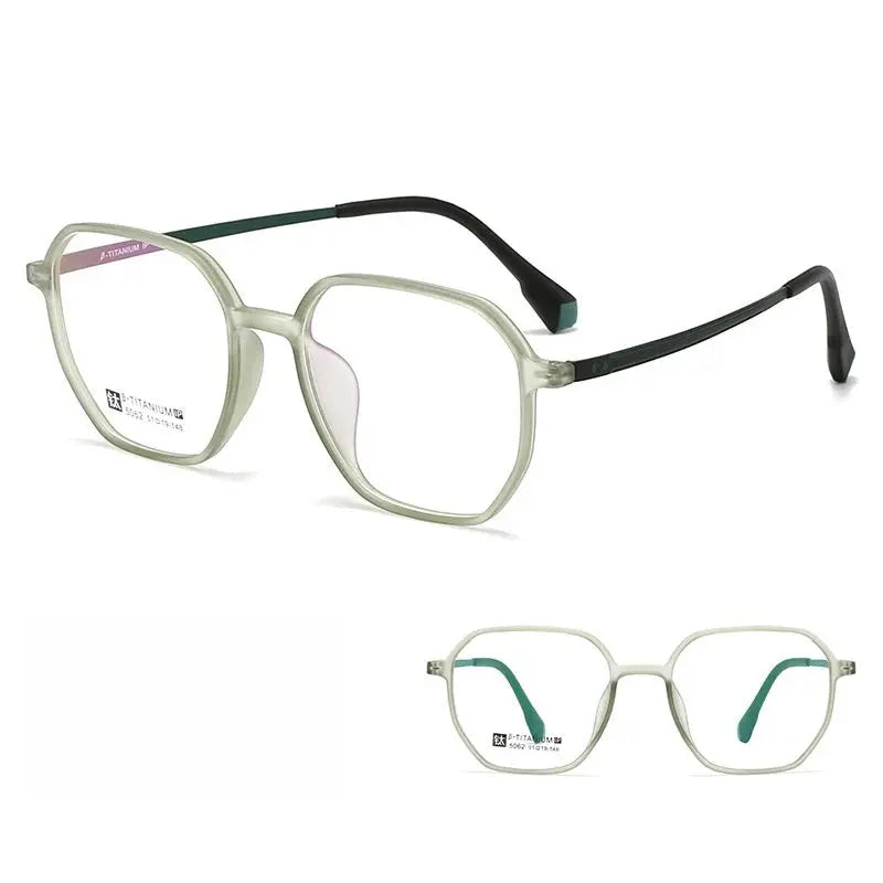 Women's Polygon Full Rim Titanium Prescription Glasses 55062 — view 6 | Rx Spectacle