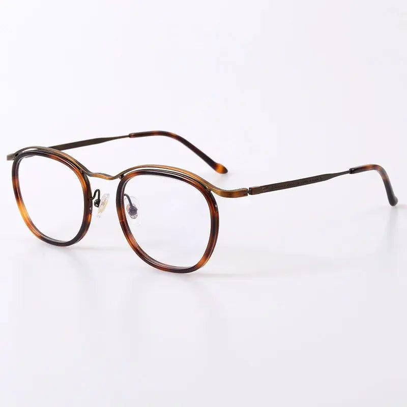Unisex Square Full Rim Titanium Prescription Glasses 95912 — view 3 | Rx Spectacle