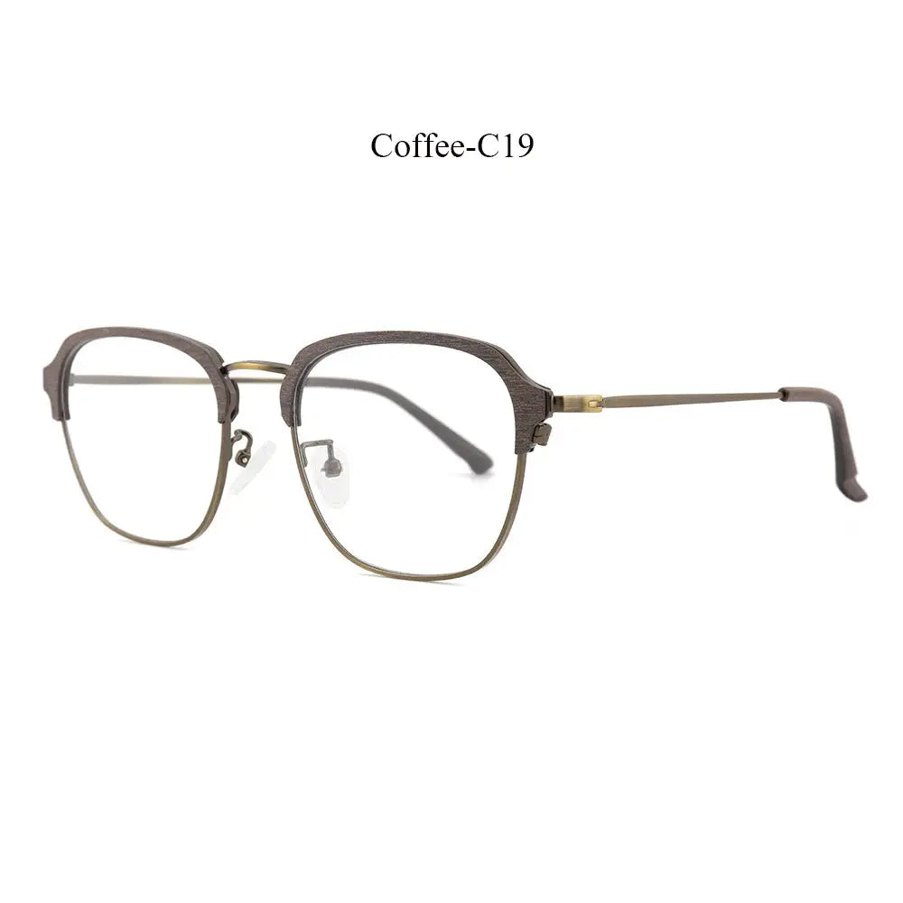 Unisex Square Full Rim Titanium Prescription Glasses 81204 — view 3 | Rx Spectacle