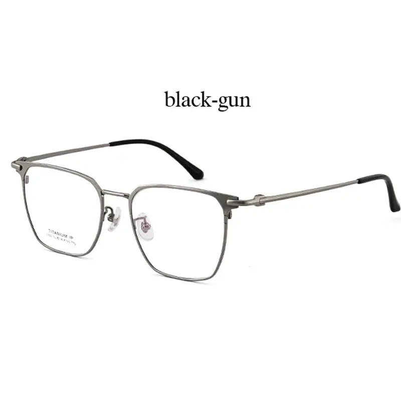 Unisex Square Full Rim Titanium Oversized Prescription Glasses 941107 — view 4 | Rx Spectacle