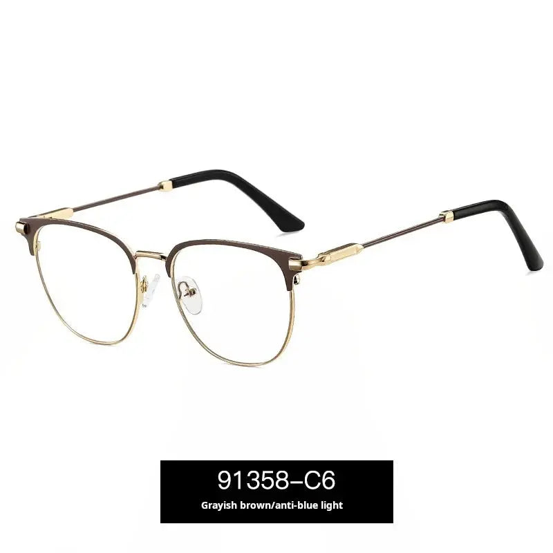 Women's Oval Full Rim Alloy Prescription Glasses 91358 — view 3 | Rx Spectacle