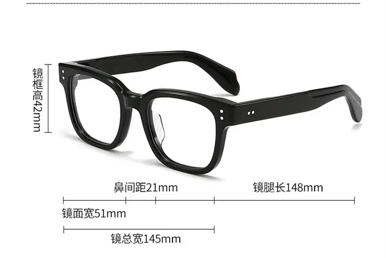 Unisex Square Full Rim Acetate Prescription Glasses 91477 — view 2 | Rx Spectacle