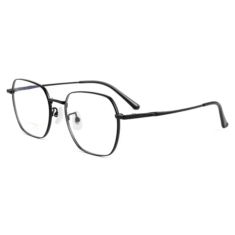 Women's Polygon Full Rim Titanium Prescription Glasses 50589 — view 6 | Rx Spectacle