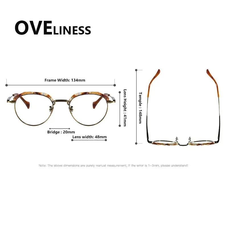 Women's Oval Full Rim Titanium Prescription Glasses 96020 — view 2 | Rx Spectacle