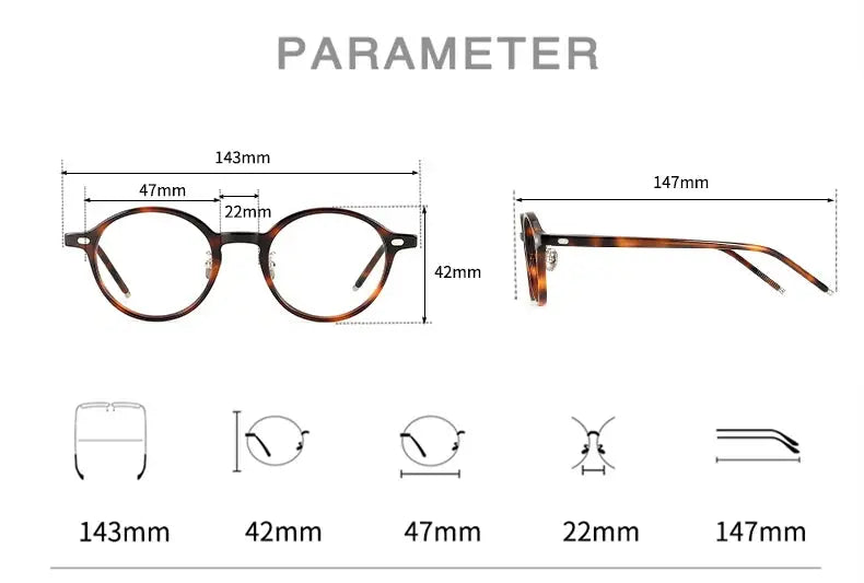 Unisex Round Full Rim Acetate Prescription Glasses 772215 — view 2 | Rx Spectacle