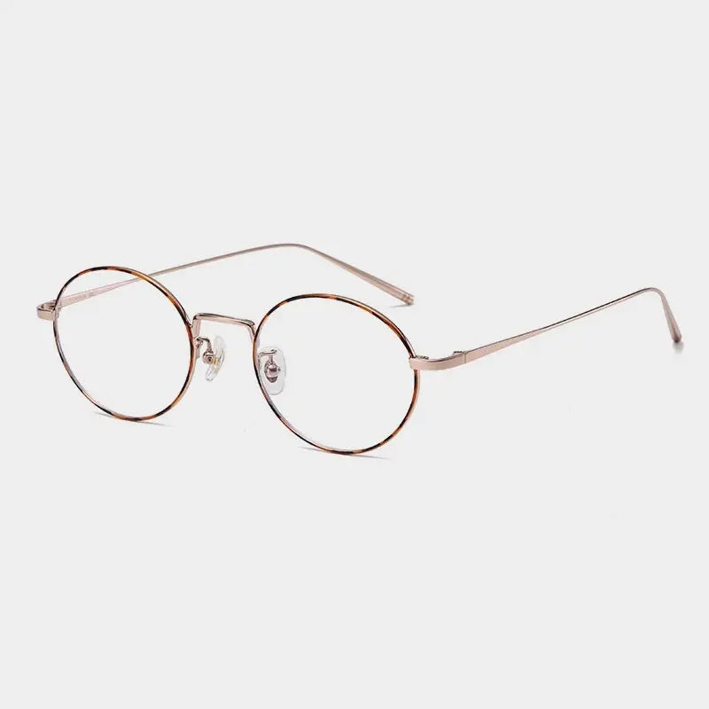 Unisex Round Full Rim Titanium Prescription Glasses 632667 — view 3 | Rx Spectacle