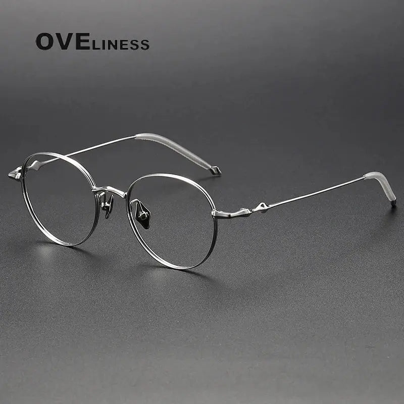 Women's Round Full Rim Titanium Prescription Glasses 369135 — view 4 | Rx Spectacle