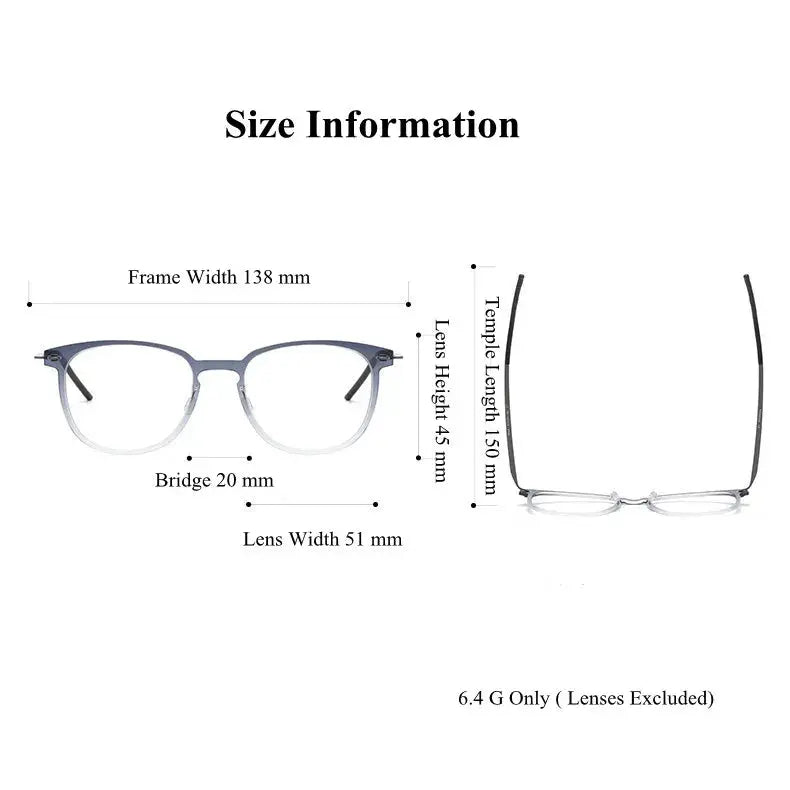 Women's Square Full Rim Titanium Prescription Glasses 316549 — view 2 | Rx Spectacle