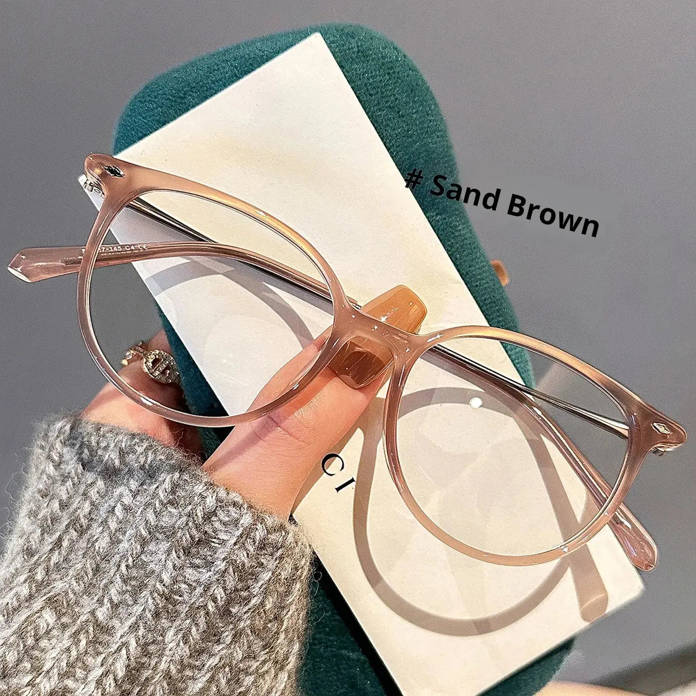 Women's Oval Full Rim Titanium Prescription Glasses 783054 — view 3 | Rx Spectacle