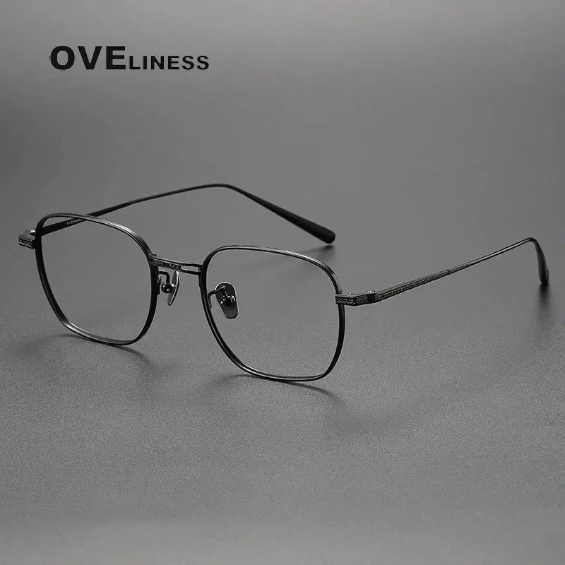 Unisex Polygon Full Rim Titanium Prescription Glasses 369015 — view 5 | Rx Spectacle