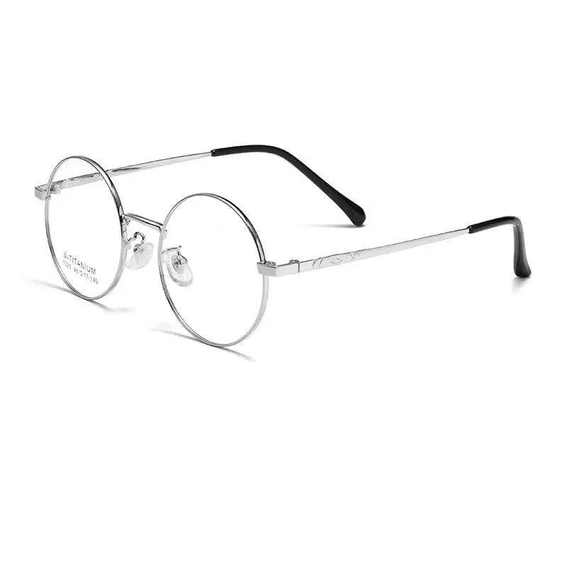 Unisex Round Full Rim Alloy Prescription Glasses 1023th — view 11 | Rx Spectacle