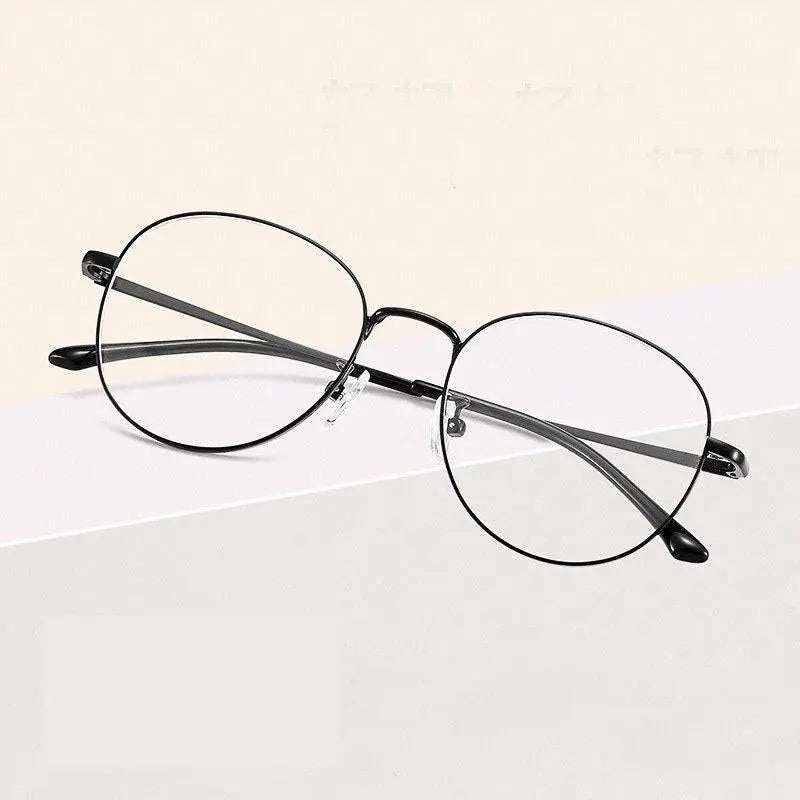 Unisex Round Full Rim Alloy Prescription Glasses 8901 — view 7 | Rx Spectacle